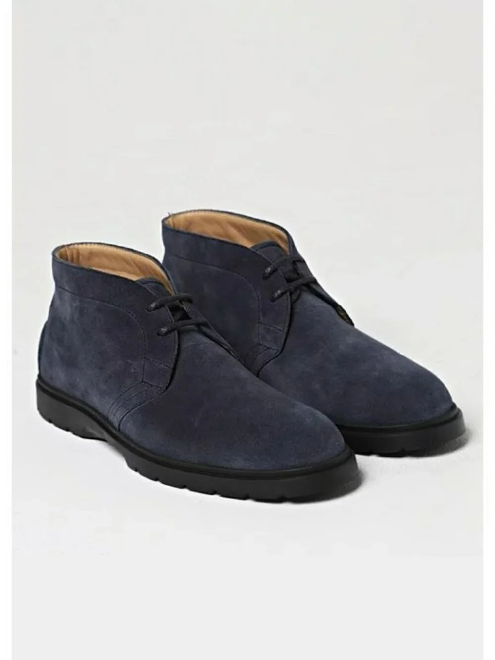 Tod's Men’s Blue Suede Desert Round Toe Ankle Boots Size 8.5 (MSRP $775)